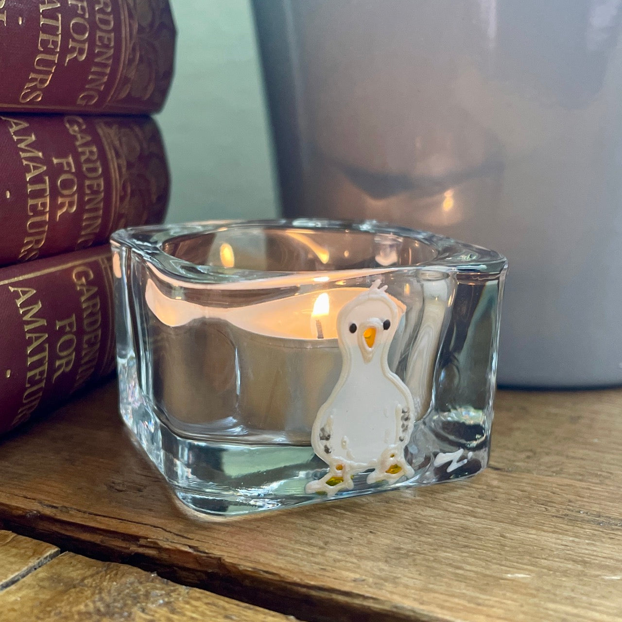 Seagull~ Square tealight candleholder