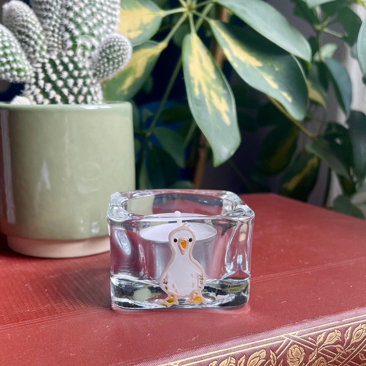 Seagull~ Square tealight candleholder