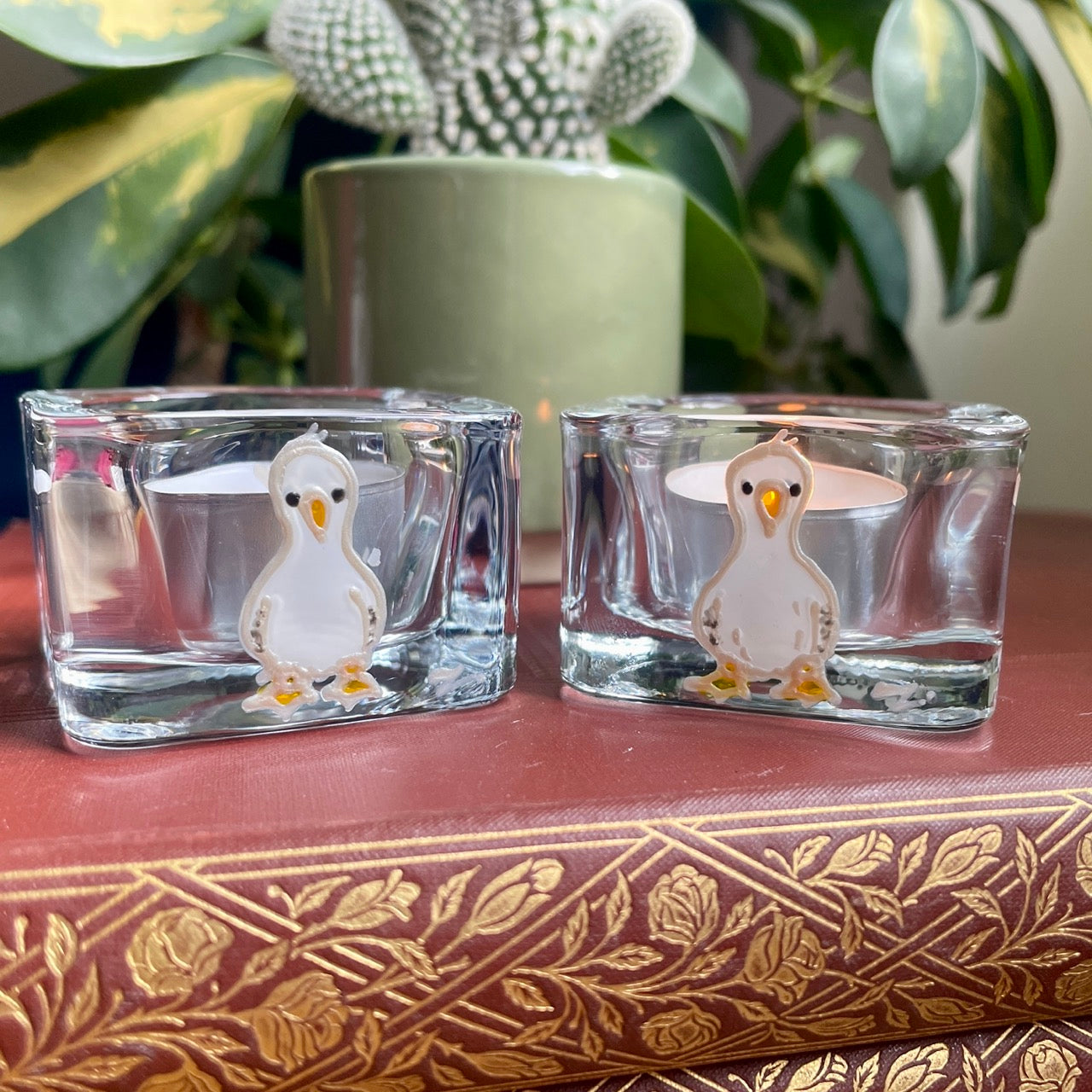 Seagull~ Square tealight candleholder