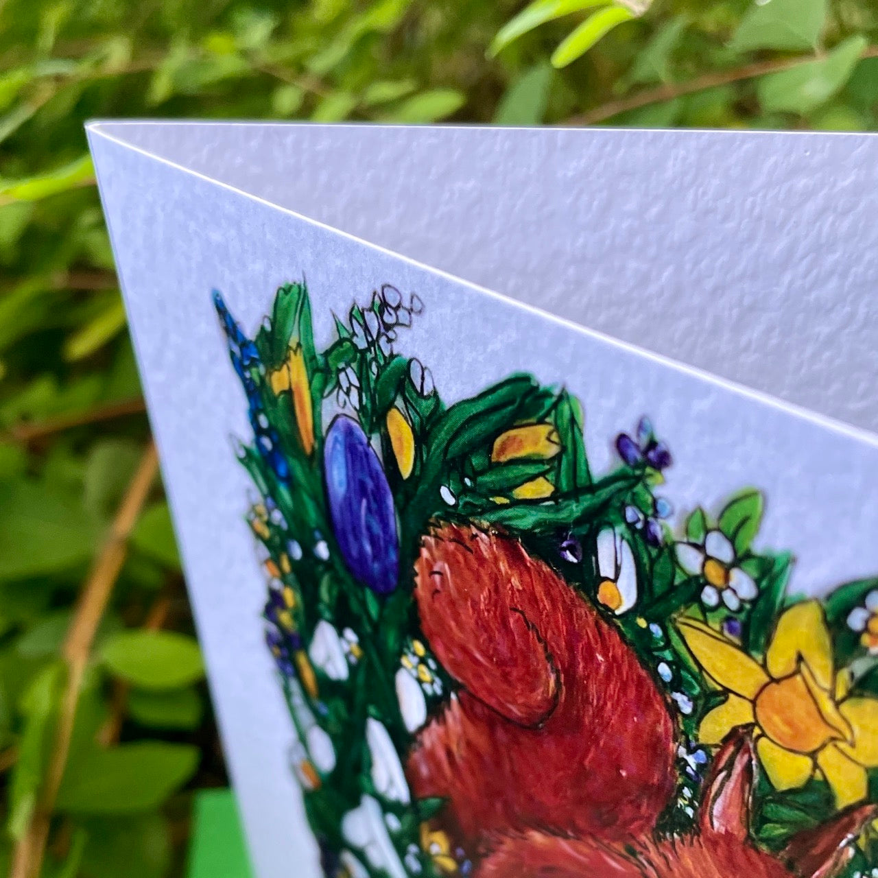 Card~Squirrel in spring