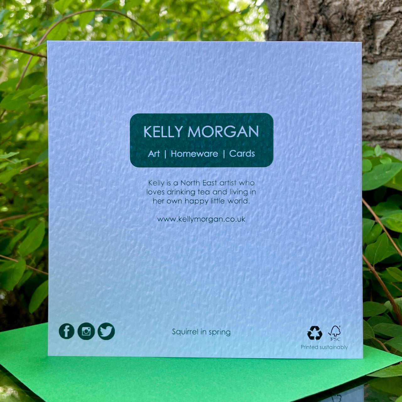 Card~Squirrel in spring