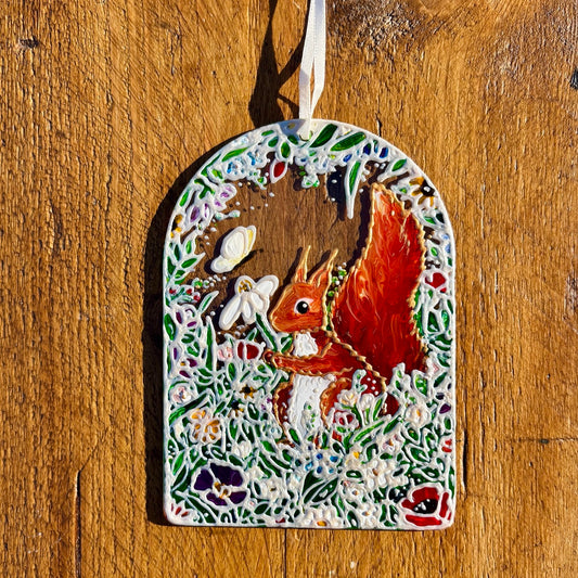 Squirrel in summer~ Window suncatcher