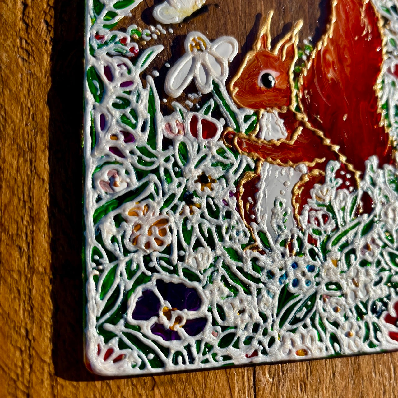 Squirrel in summer~ Window suncatcher