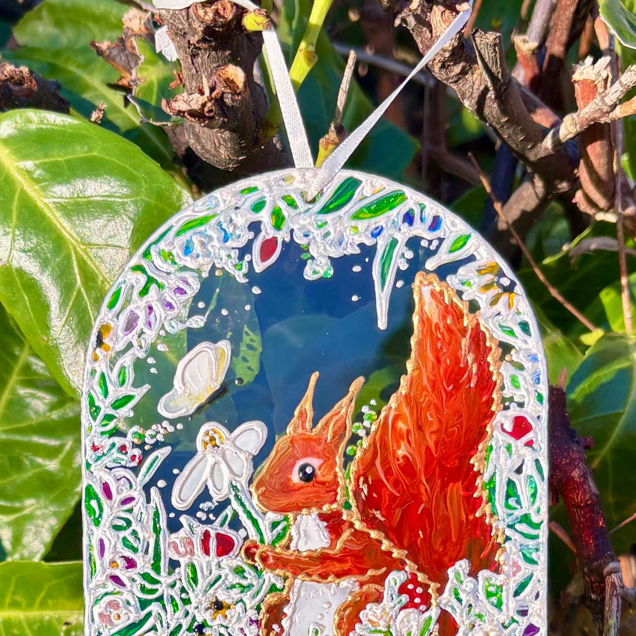 Squirrel in summer~ Window suncatcher