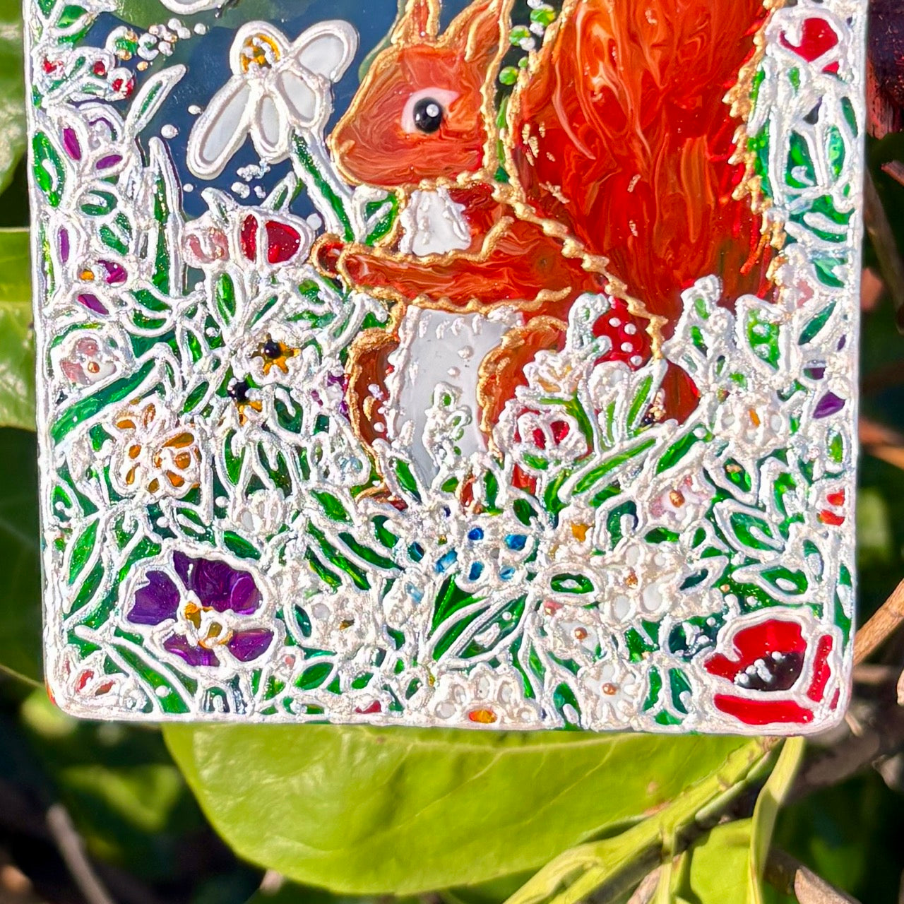 Squirrel in summer~ Window suncatcher