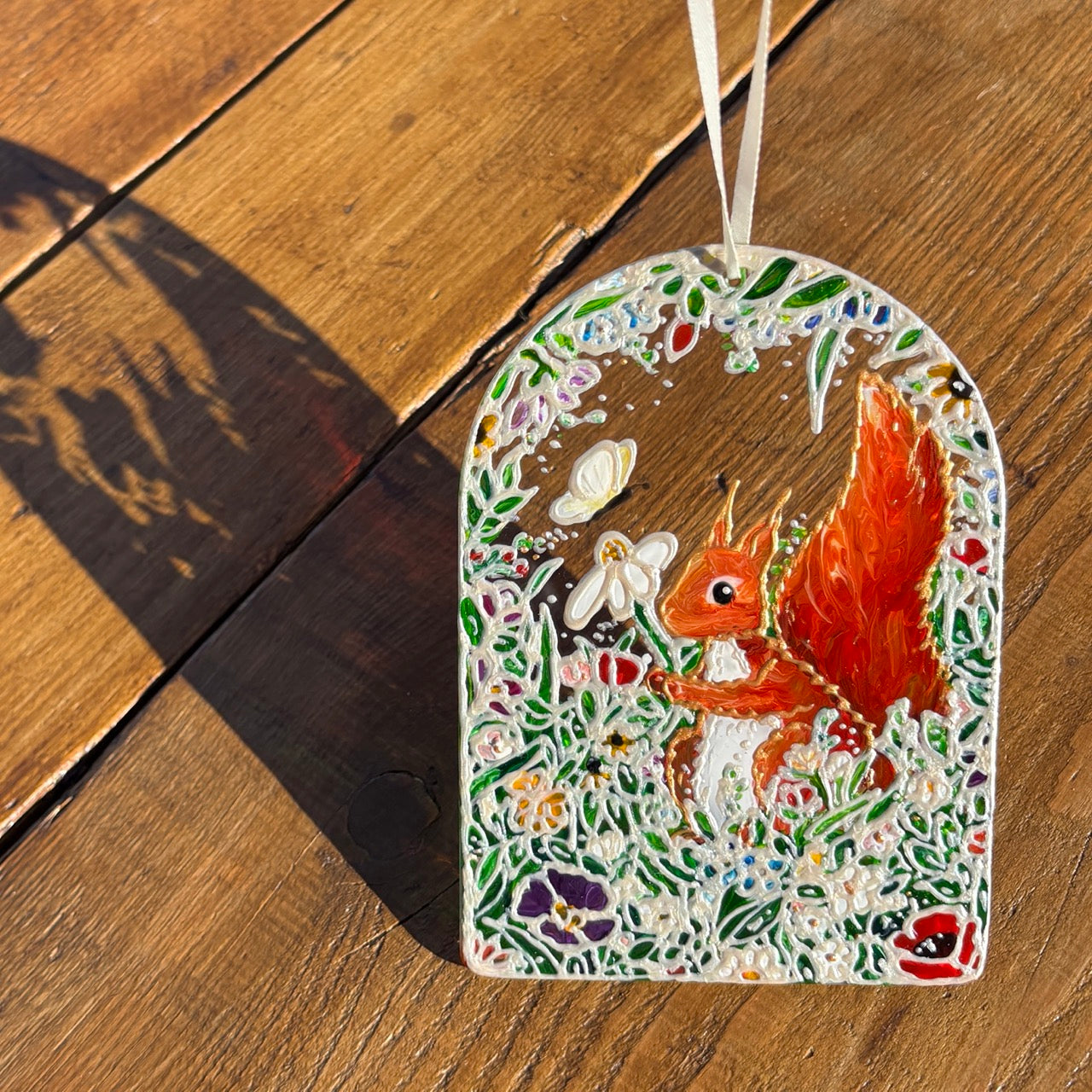 Squirrel in summer~ Window suncatcher