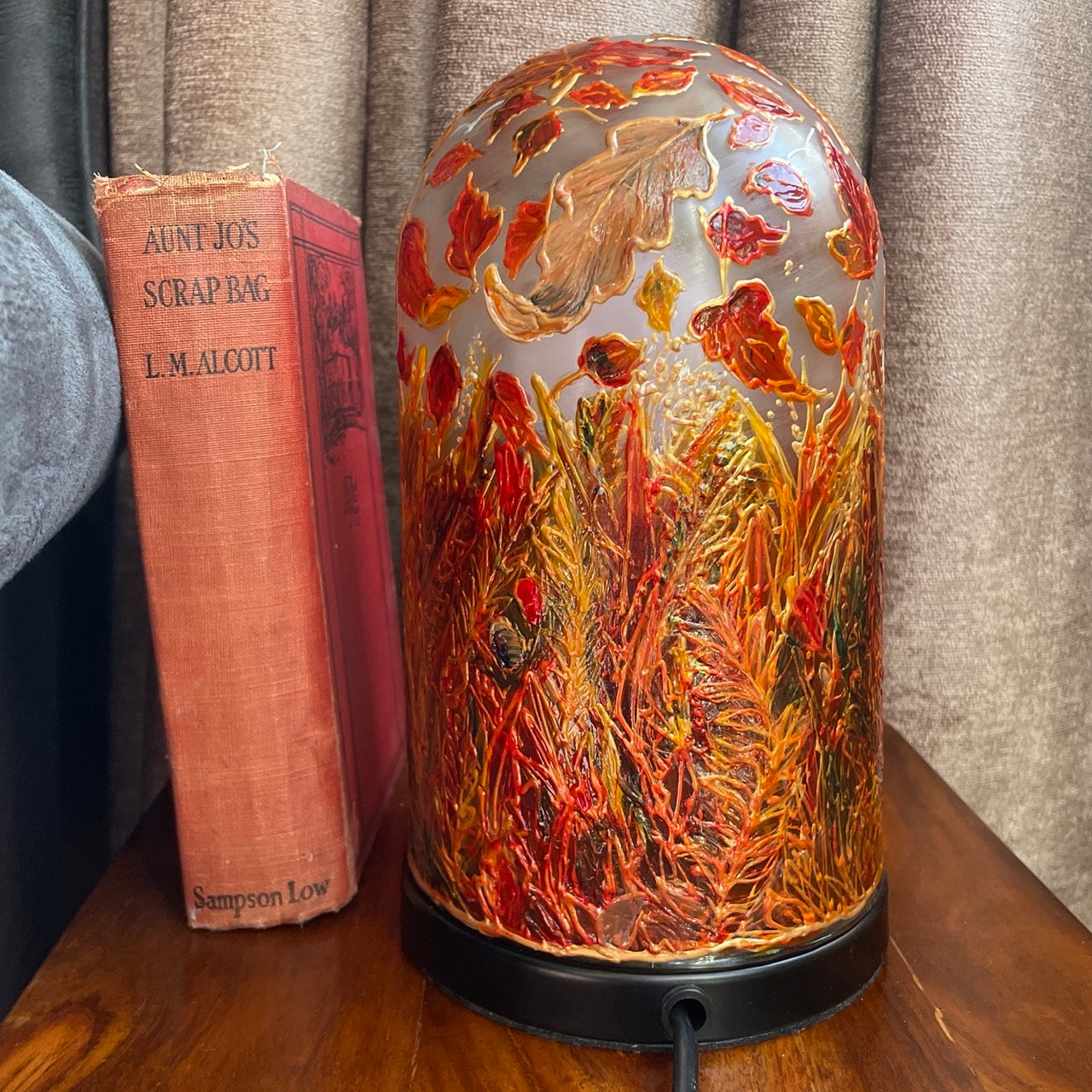 Stag in autumn~ One of a kind table lamp