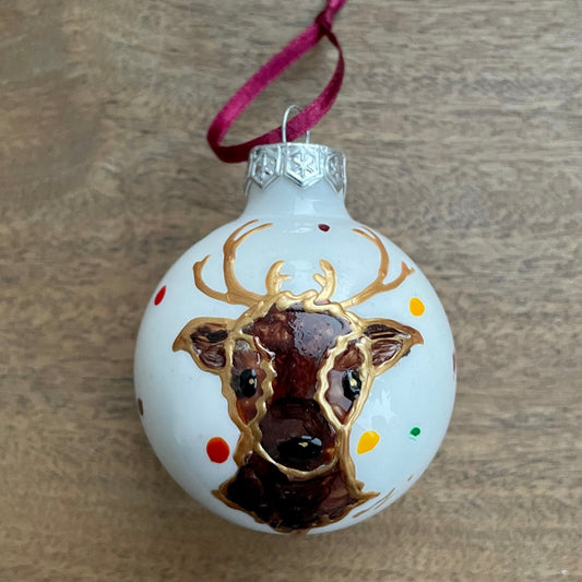 Stag~ Glass bauble