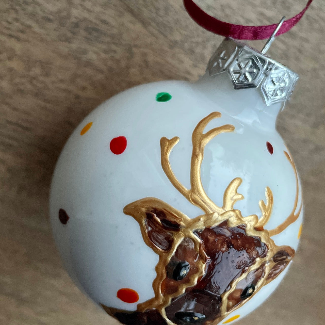 Stag~ Glass bauble