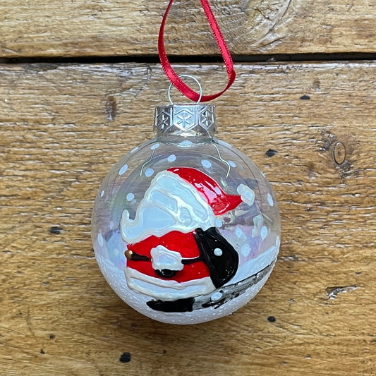 Santa~ Glass bauble