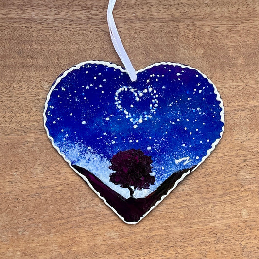 Starry sycamore~ Heart suncatcher