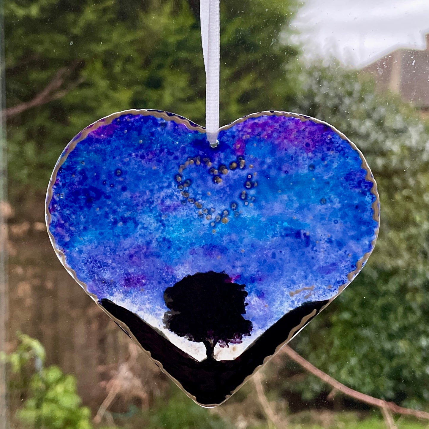 Starry sycamore~ Heart suncatcher