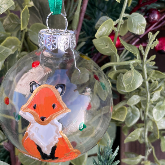 Fox~ Glass bauble