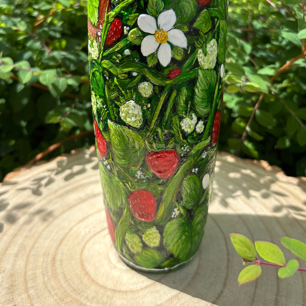 'Strawberry Thief' ~ One of a kind Vase