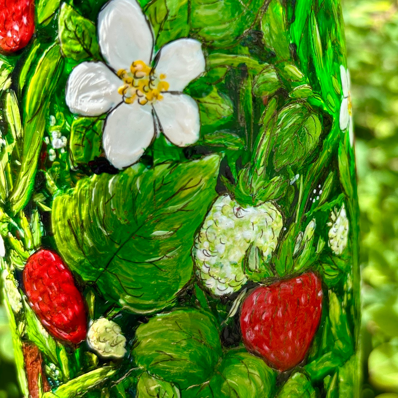 'Strawberry Thief' ~ One of a kind Vase