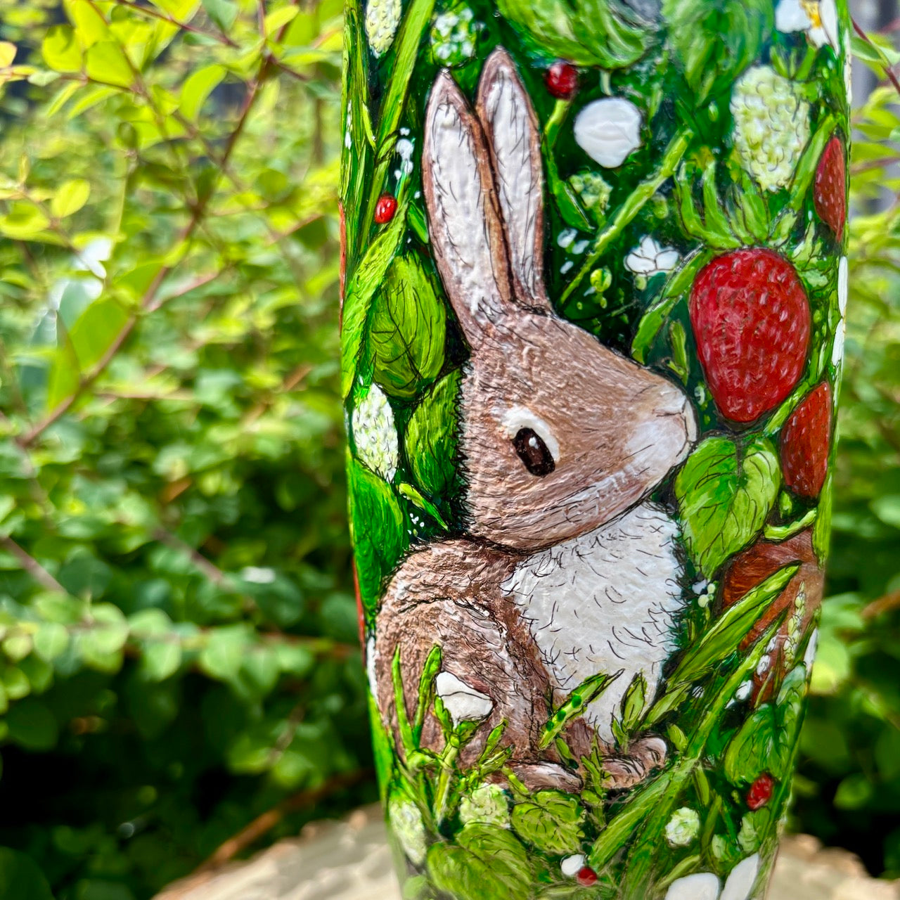 'Strawberry Thief' ~ One of a kind Vase