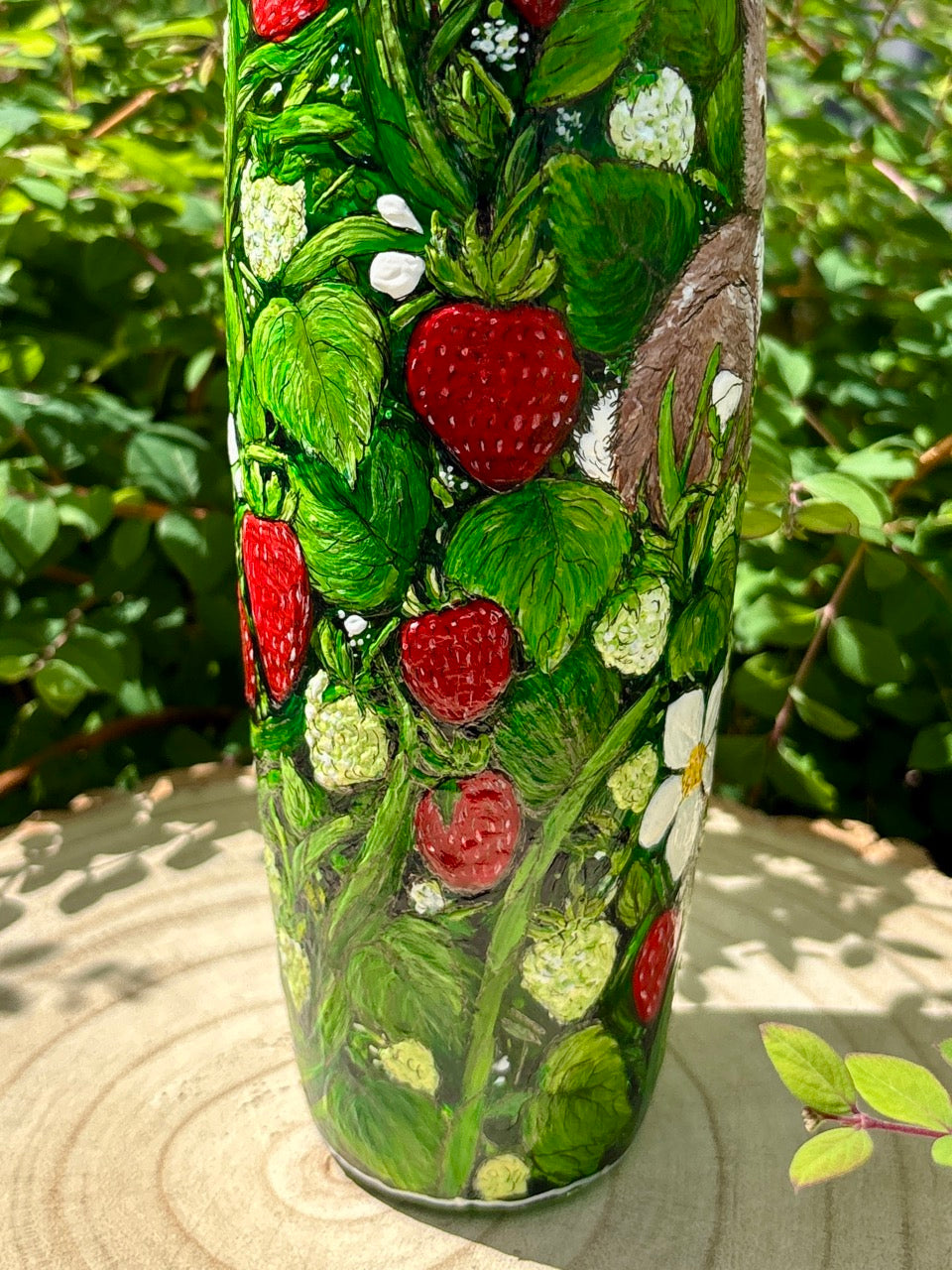 'Strawberry Thief' ~ One of a kind Vase