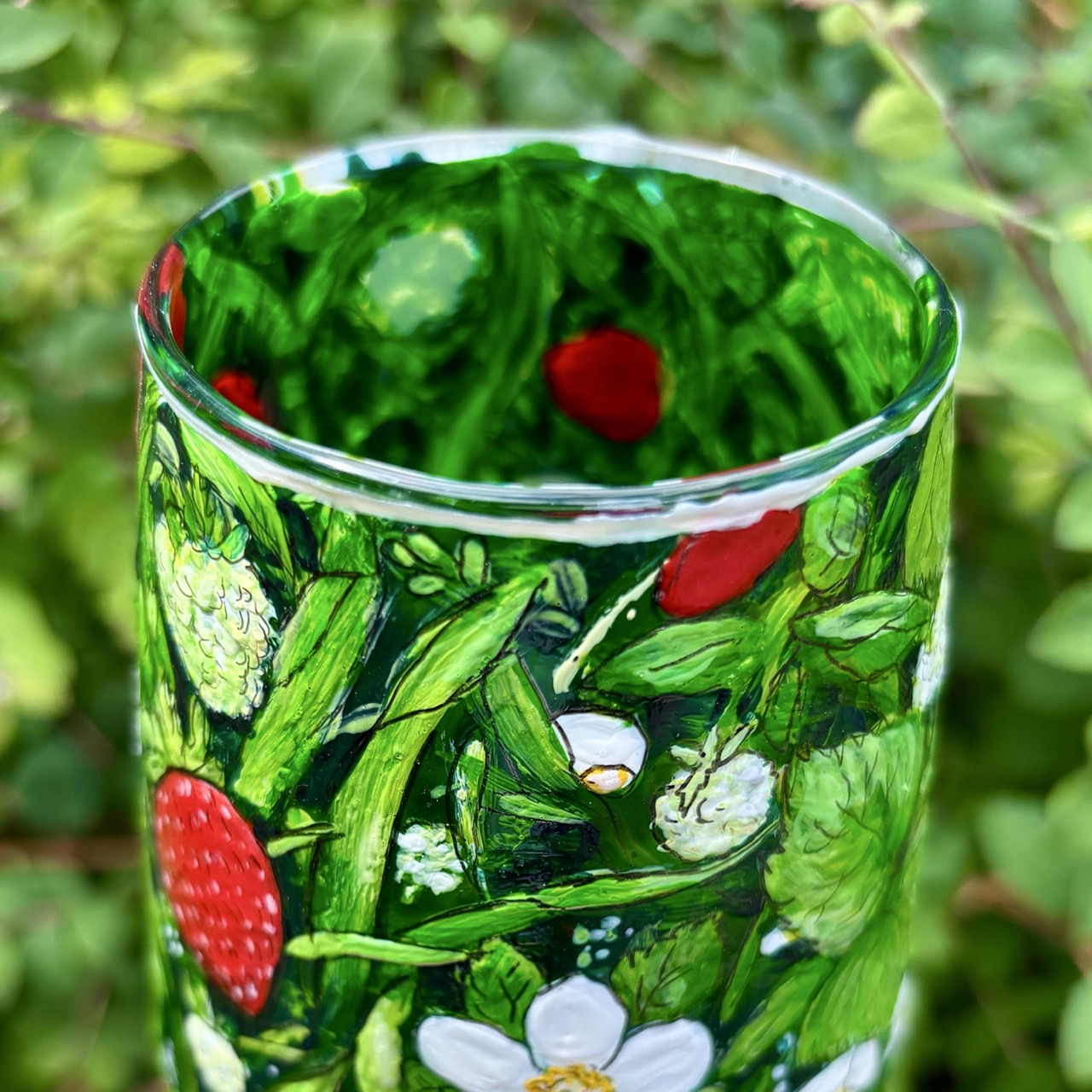'Strawberry Thief' ~ One of a kind Vase