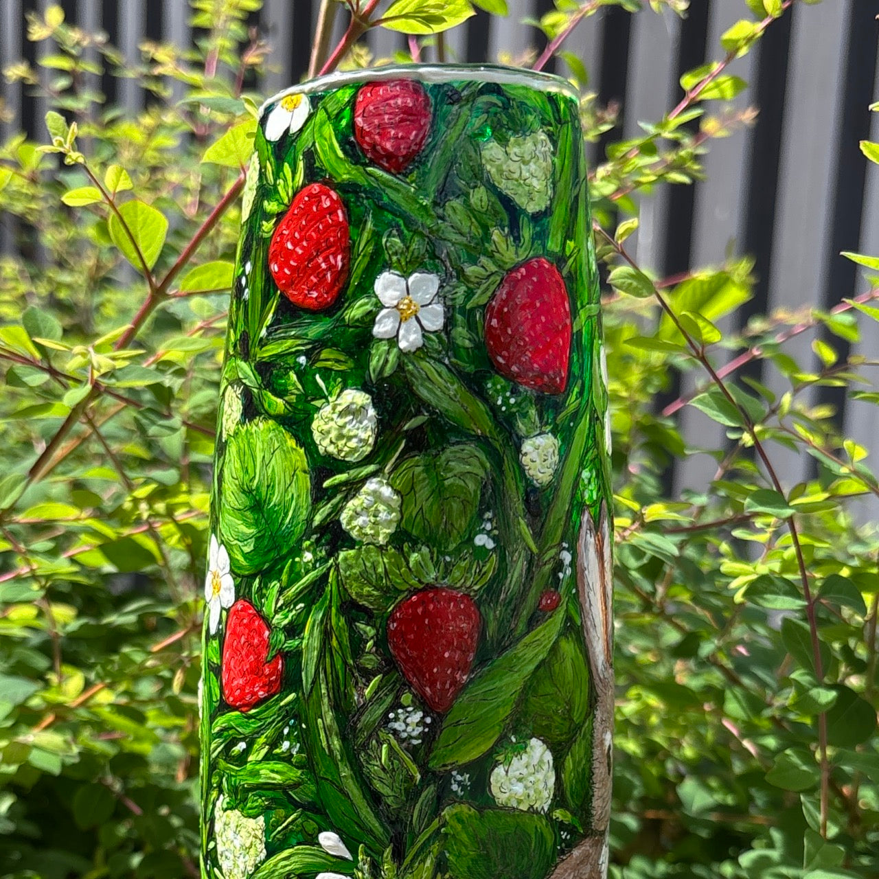 'Strawberry Thief' ~ One of a kind Vase
