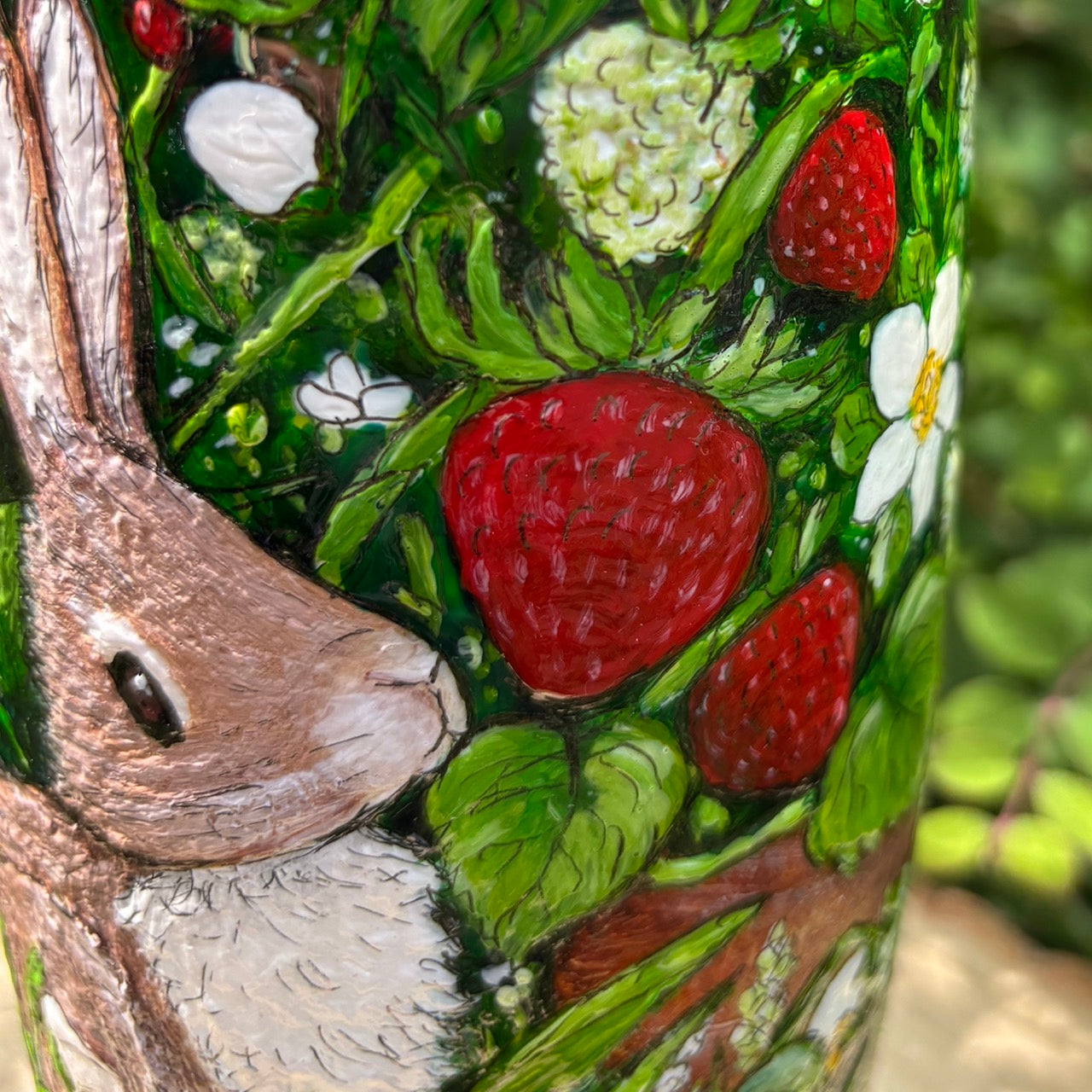 'Strawberry Thief' ~ One of a kind Vase