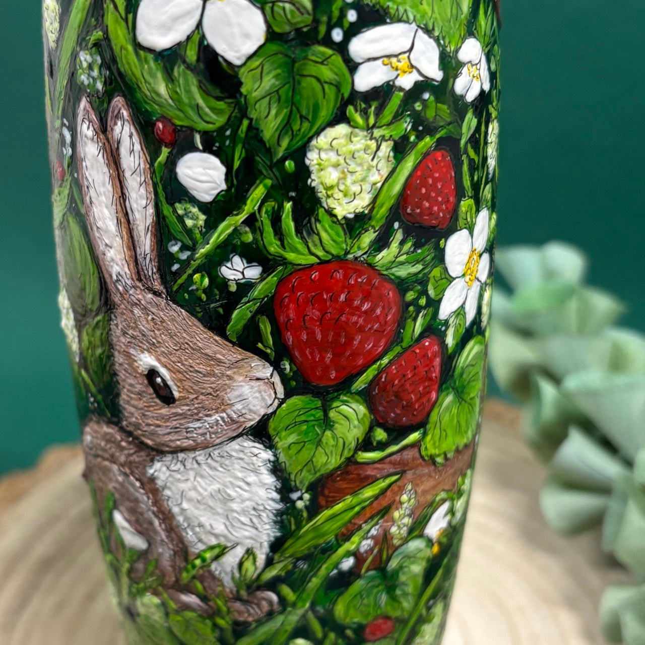 'Strawberry Thief' ~ One of a kind Vase