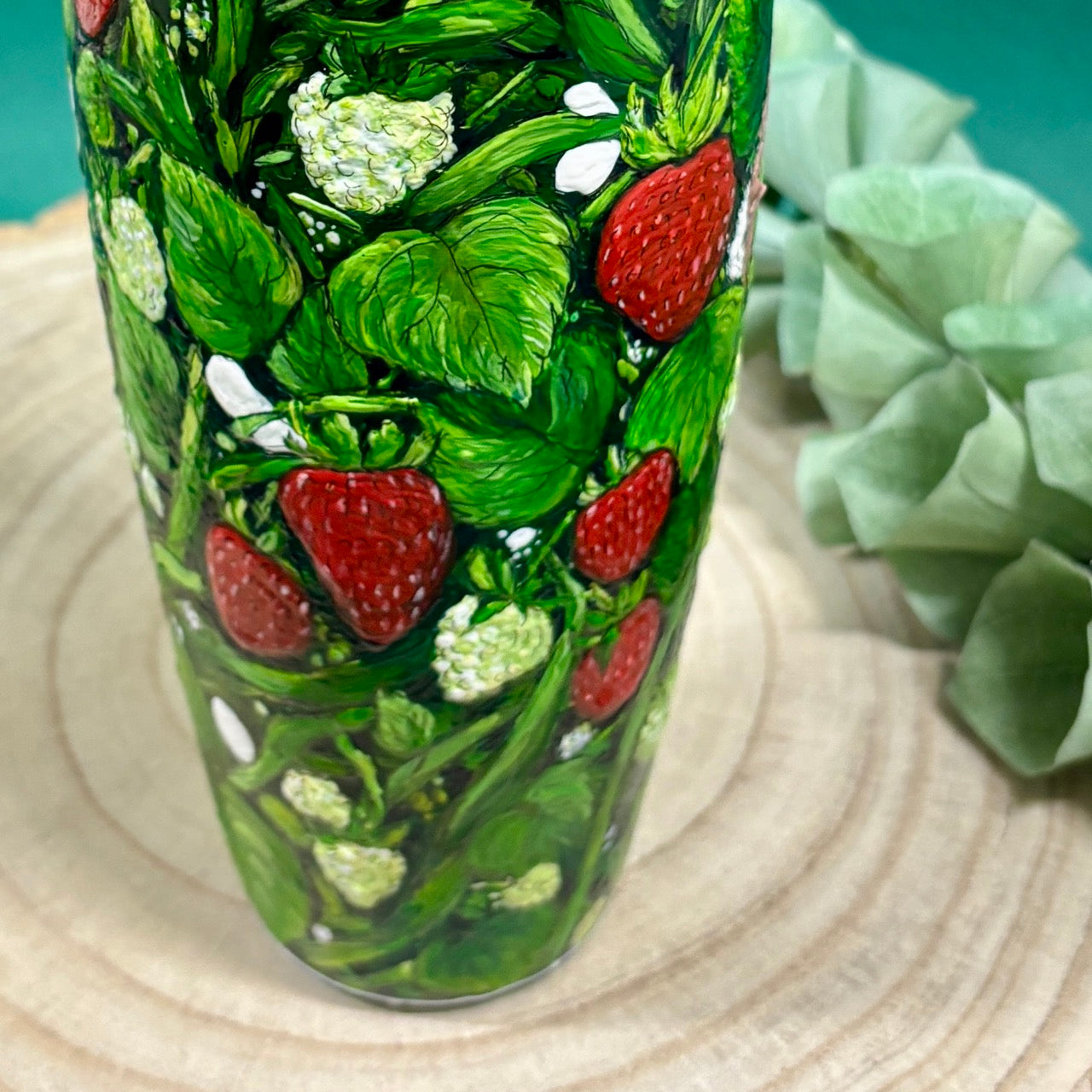 'Strawberry Thief' ~ One of a kind Vase