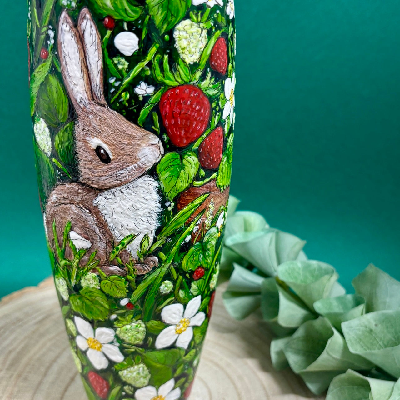 'Strawberry Thief' ~ One of a kind Vase
