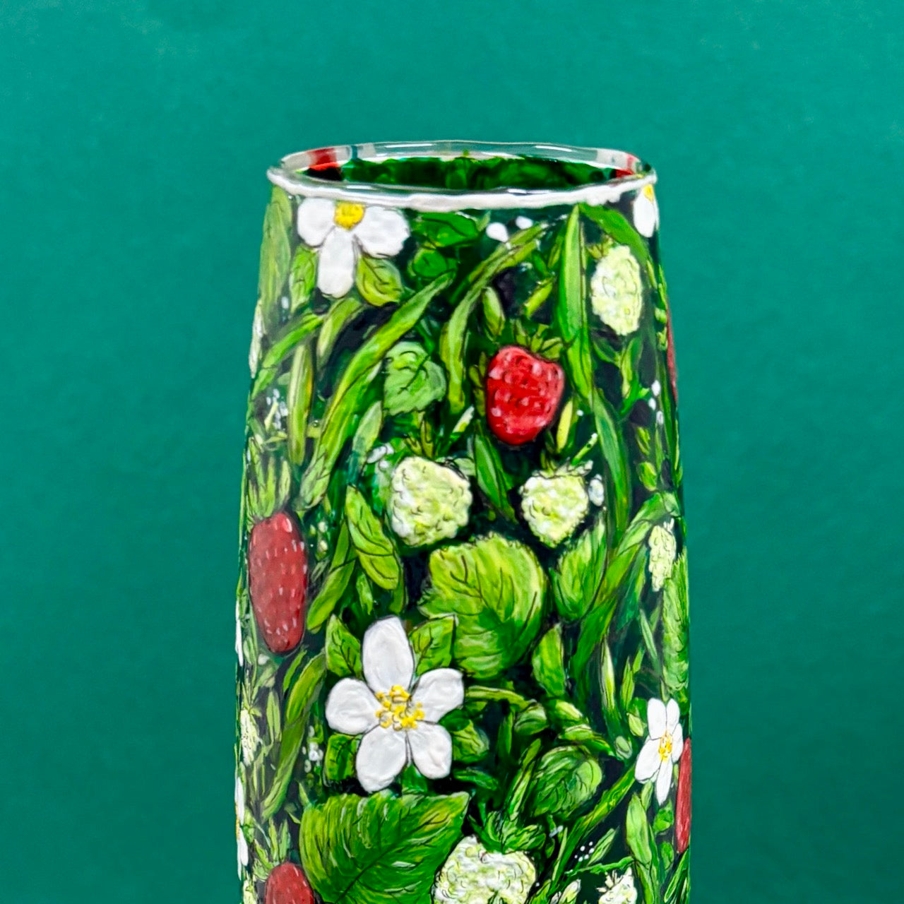 'Strawberry Thief' ~ One of a kind Vase