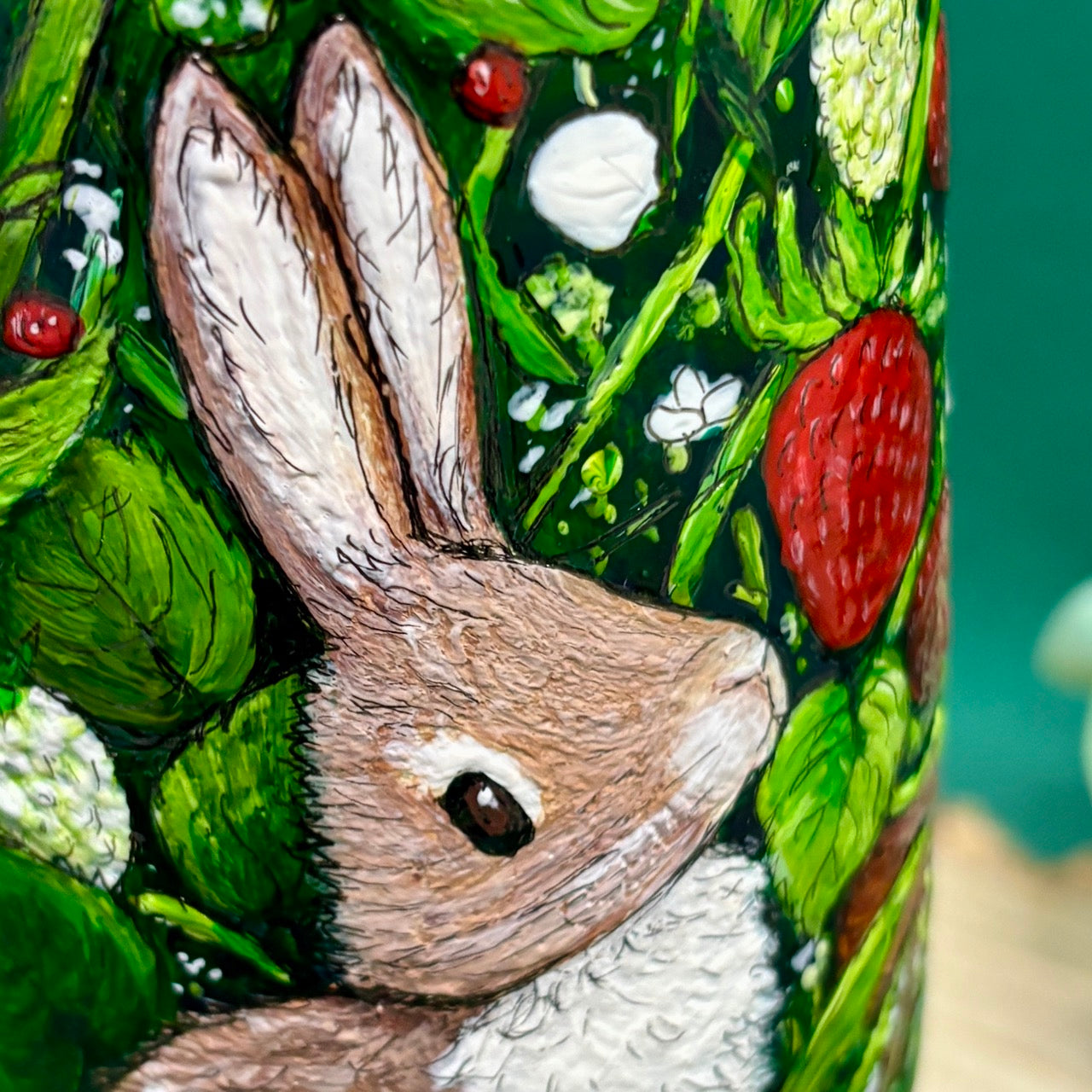 'Strawberry Thief' ~ One of a kind Vase