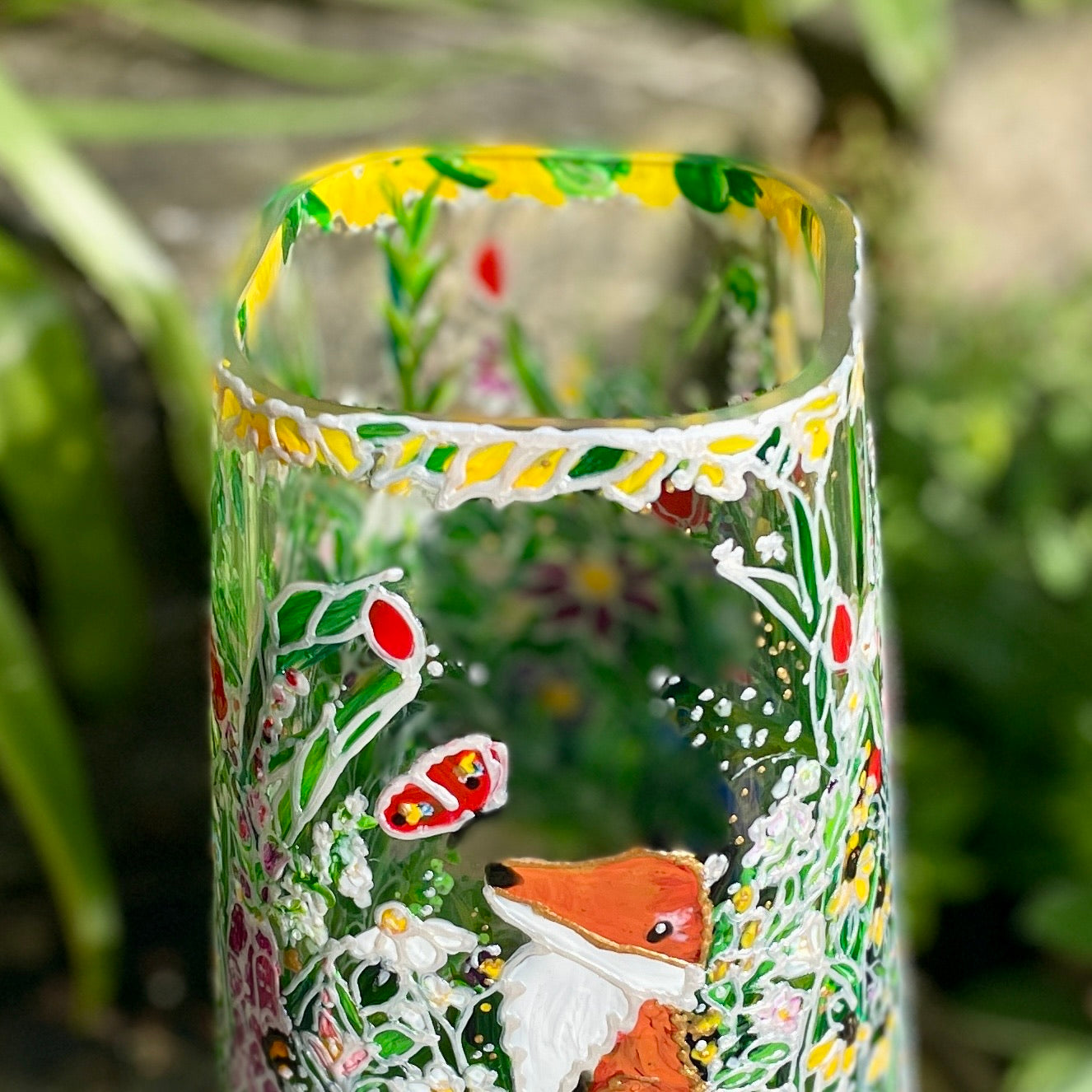 Fox in summer~ Vase