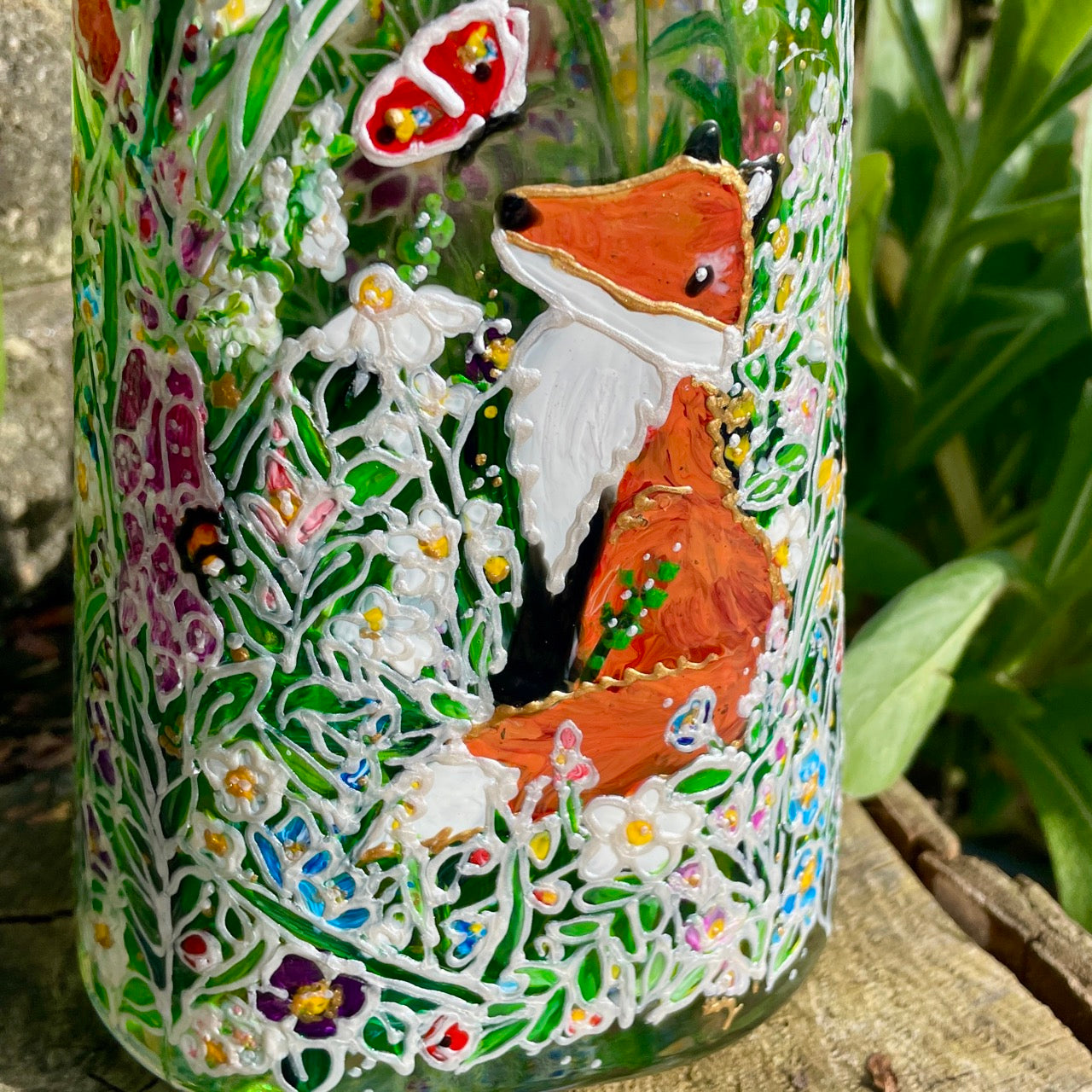 Fox in summer~ Vase