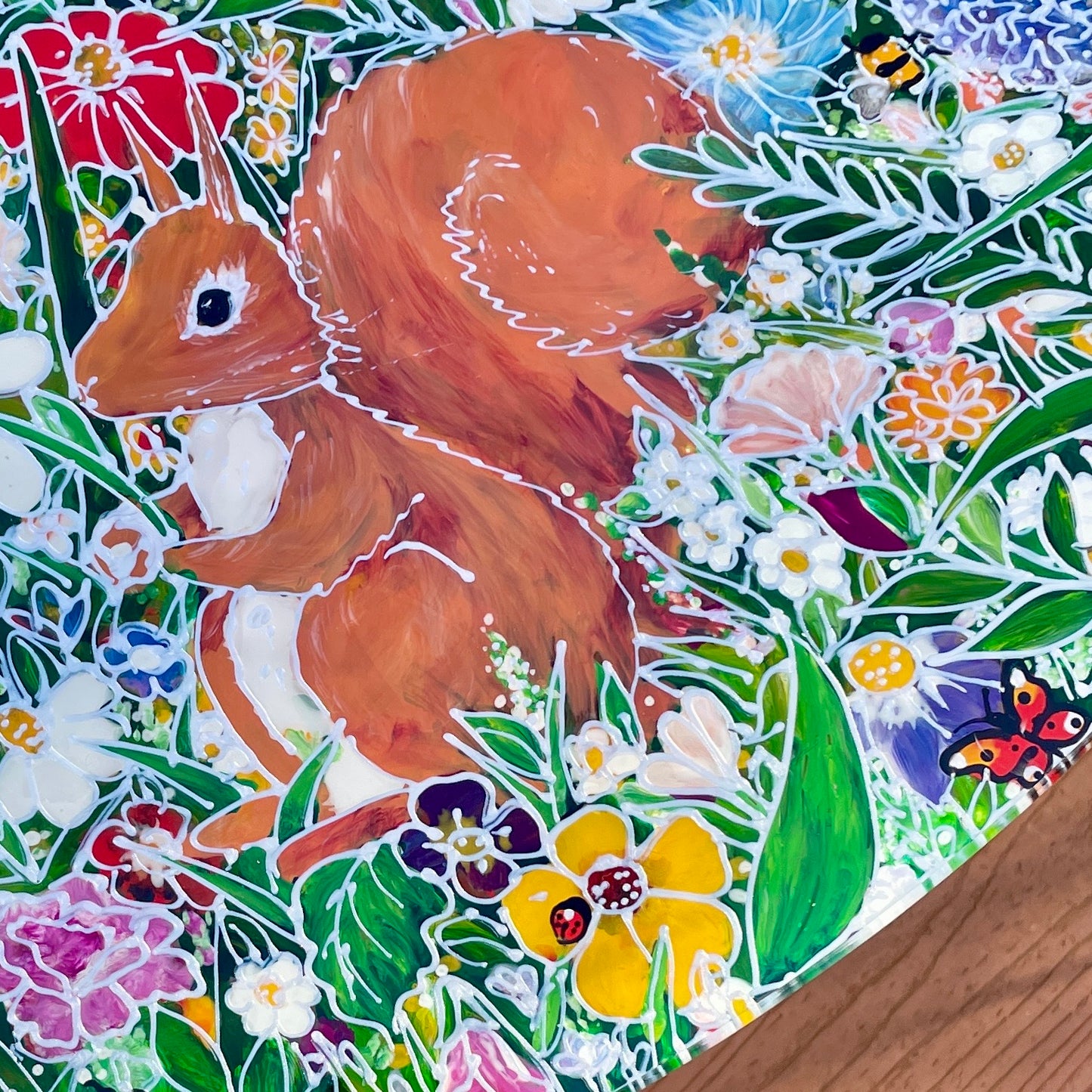 Summer garden~ One of a kind coffee table