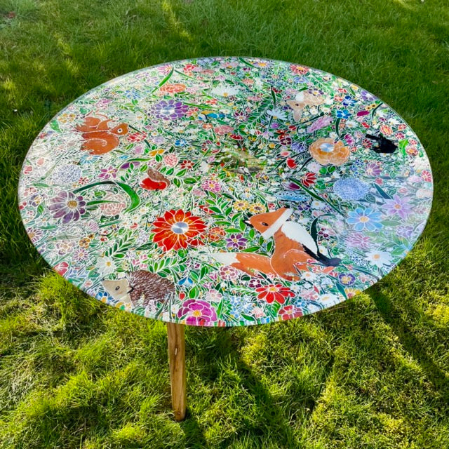 Summer garden~ One of a kind coffee table
