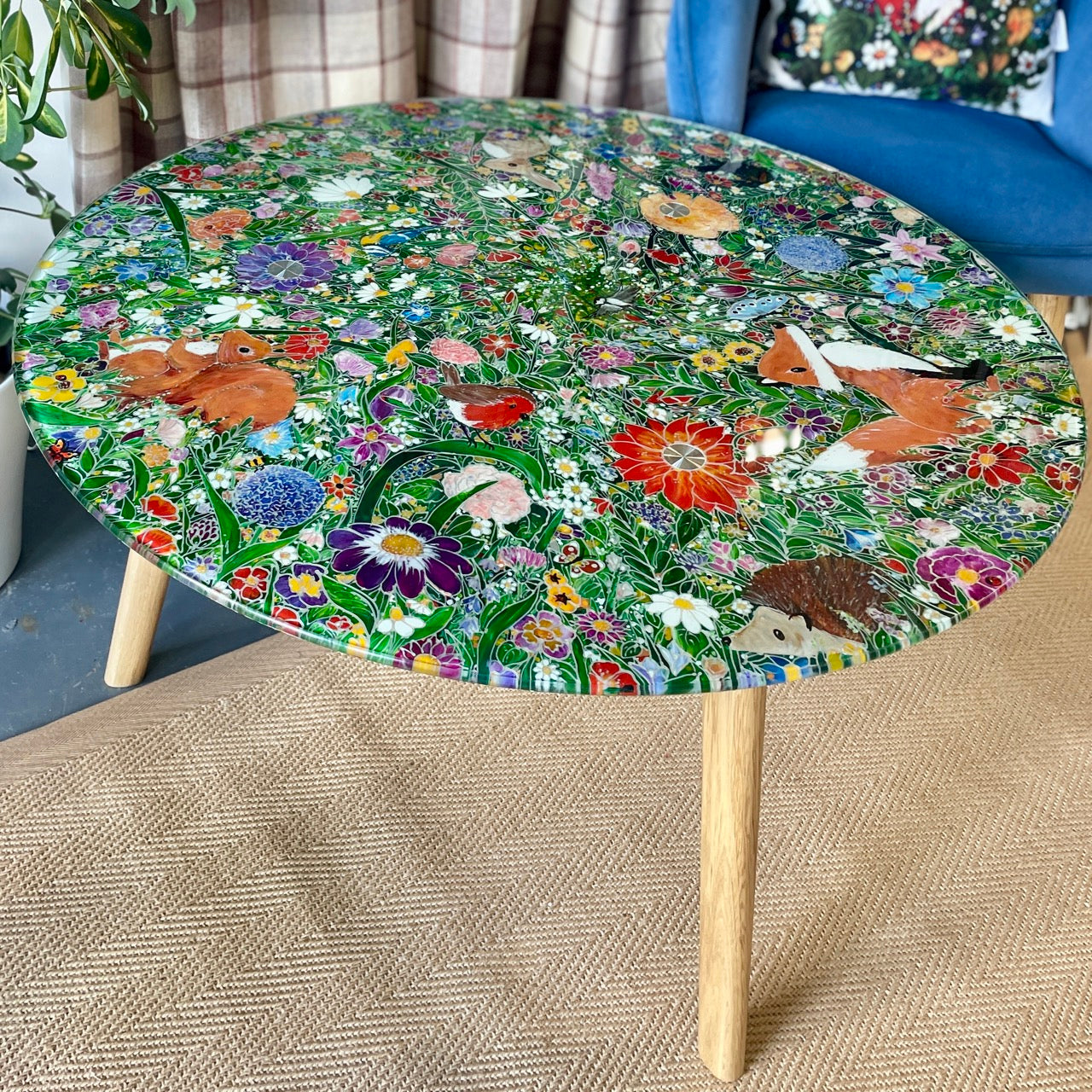 Summer garden~ One of a kind coffee table