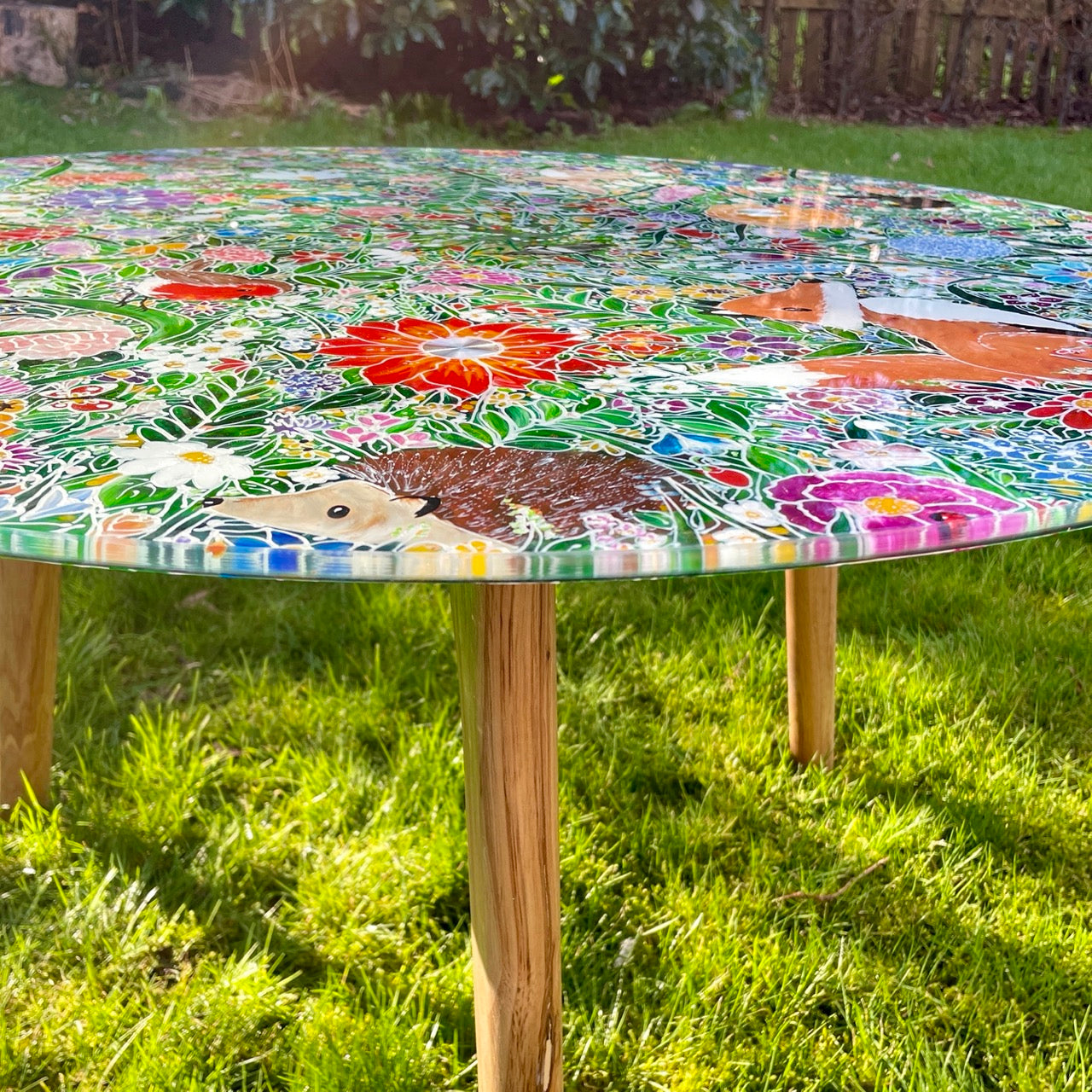 Summer garden~ One of a kind coffee table