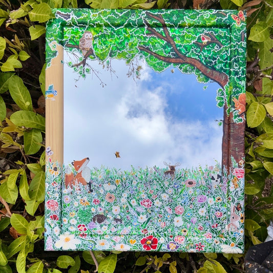 Summer Woodland ~ One of a kind mirror