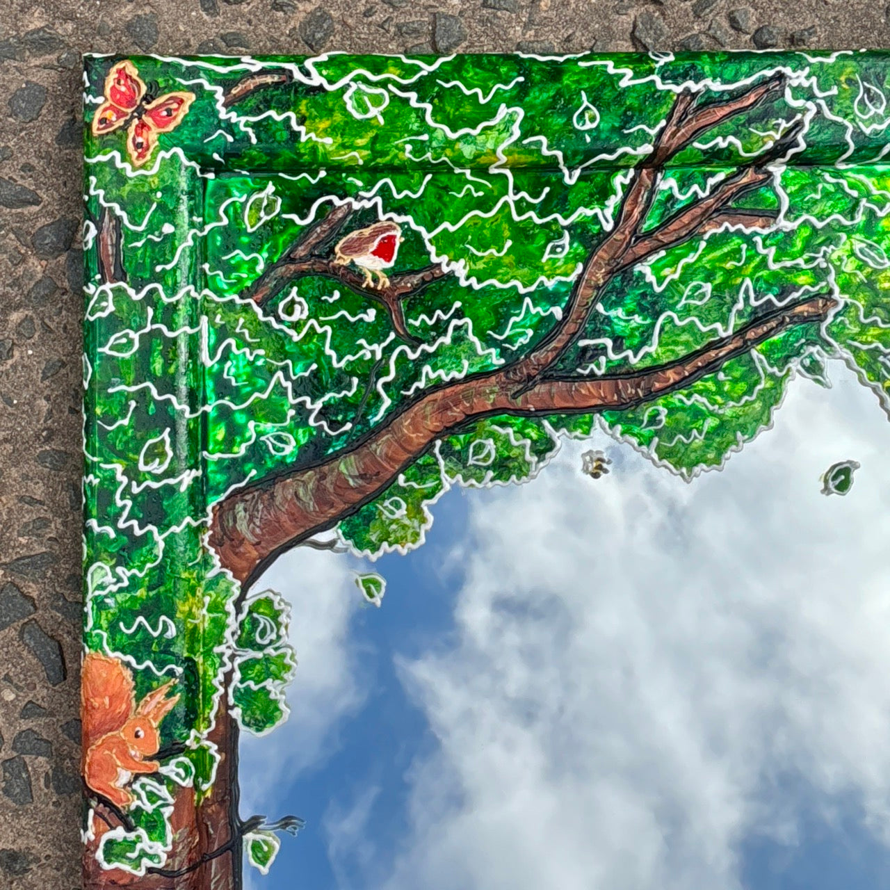 Summer Woodland ~ One of a kind mirror