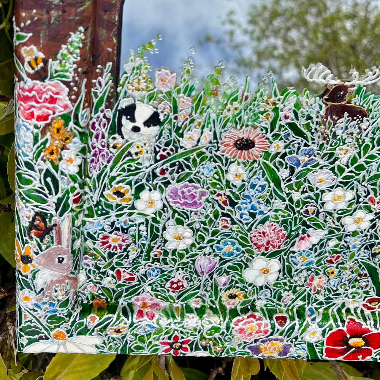 Summer Woodland ~ One of a kind mirror