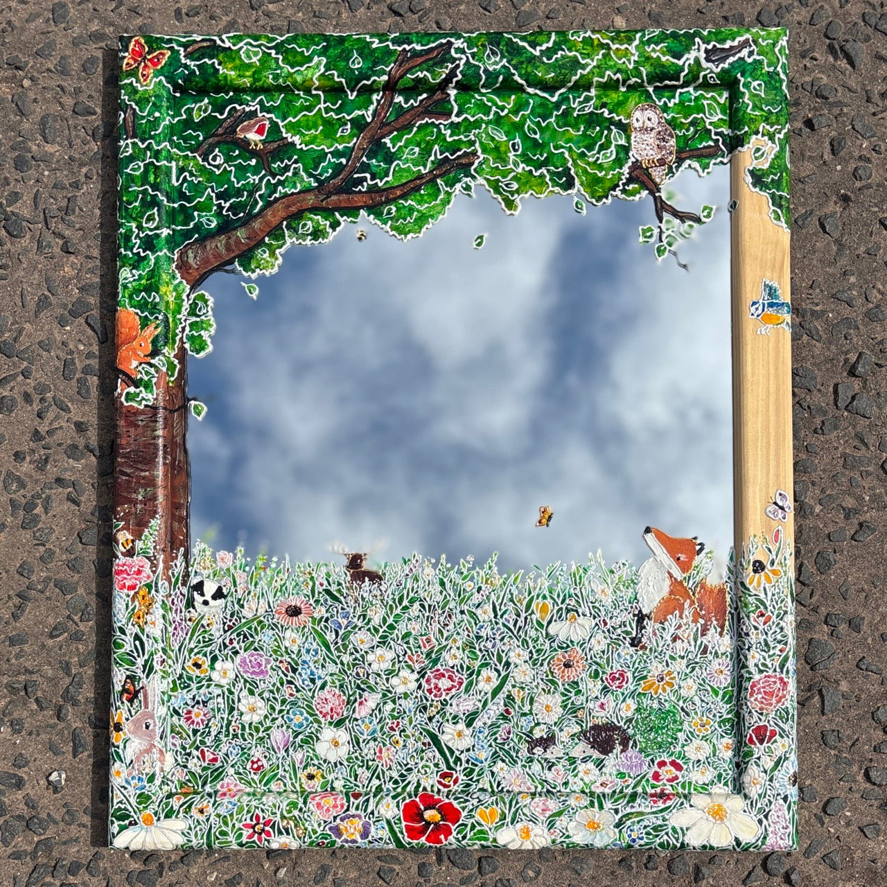 Summer Woodland ~ One of a kind mirror