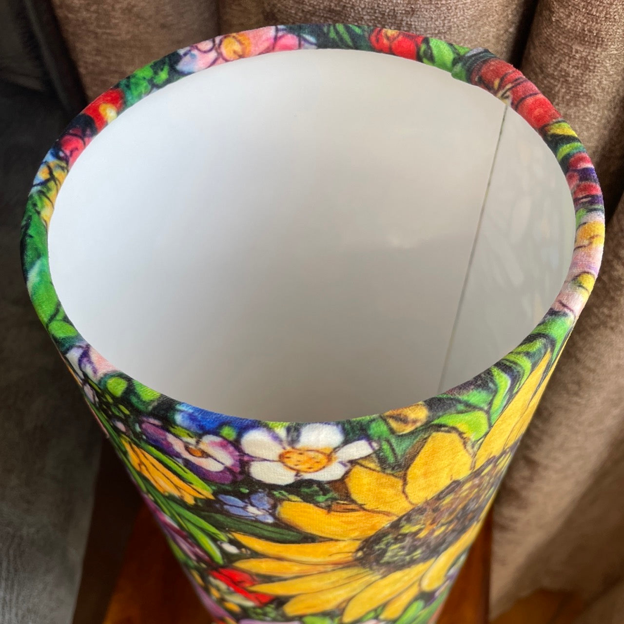 Summertime~ One of a kind fabric table lamp