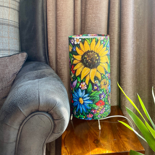 Summertime~ One of a kind fabric table lamp