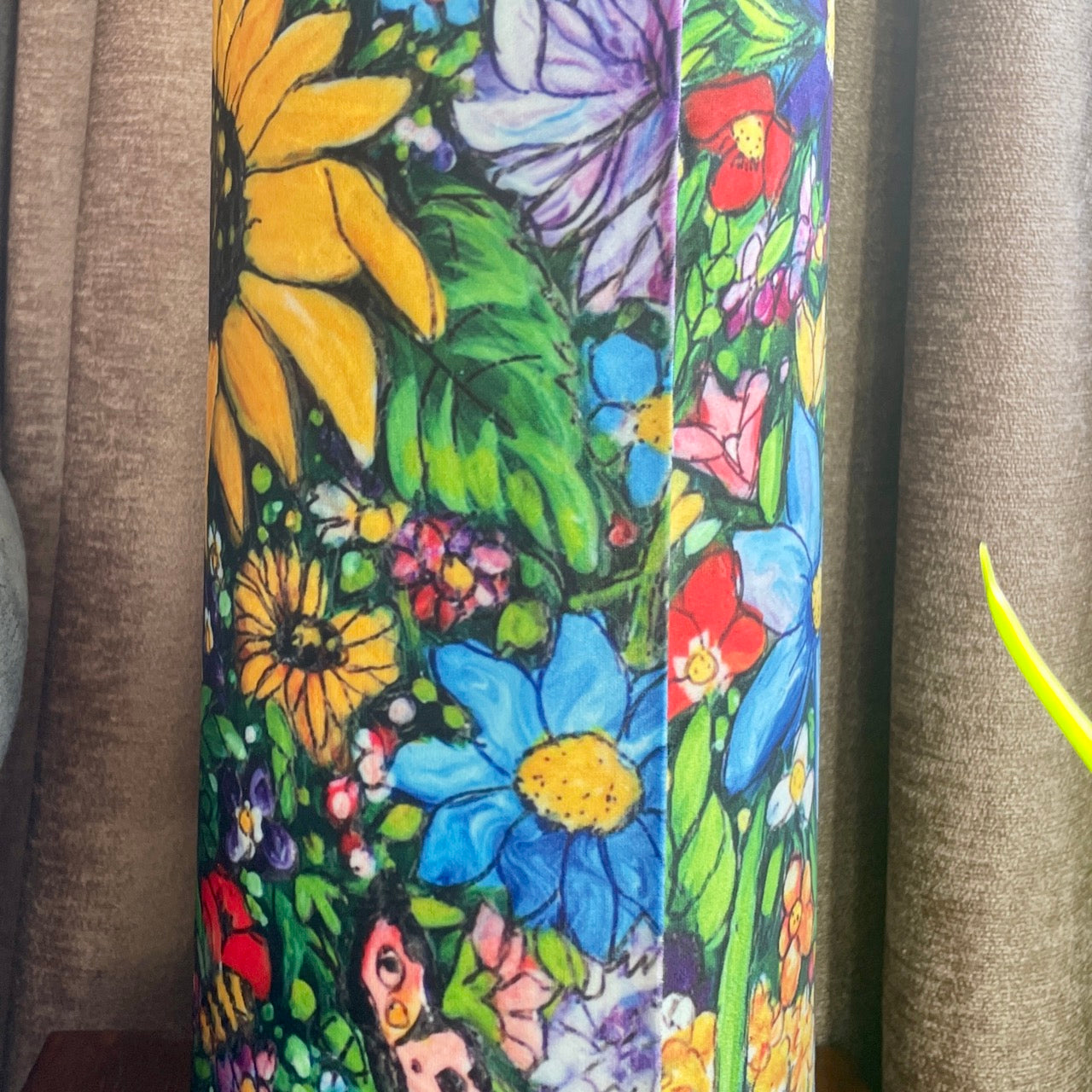 Summertime~ One of a kind fabric table lamp