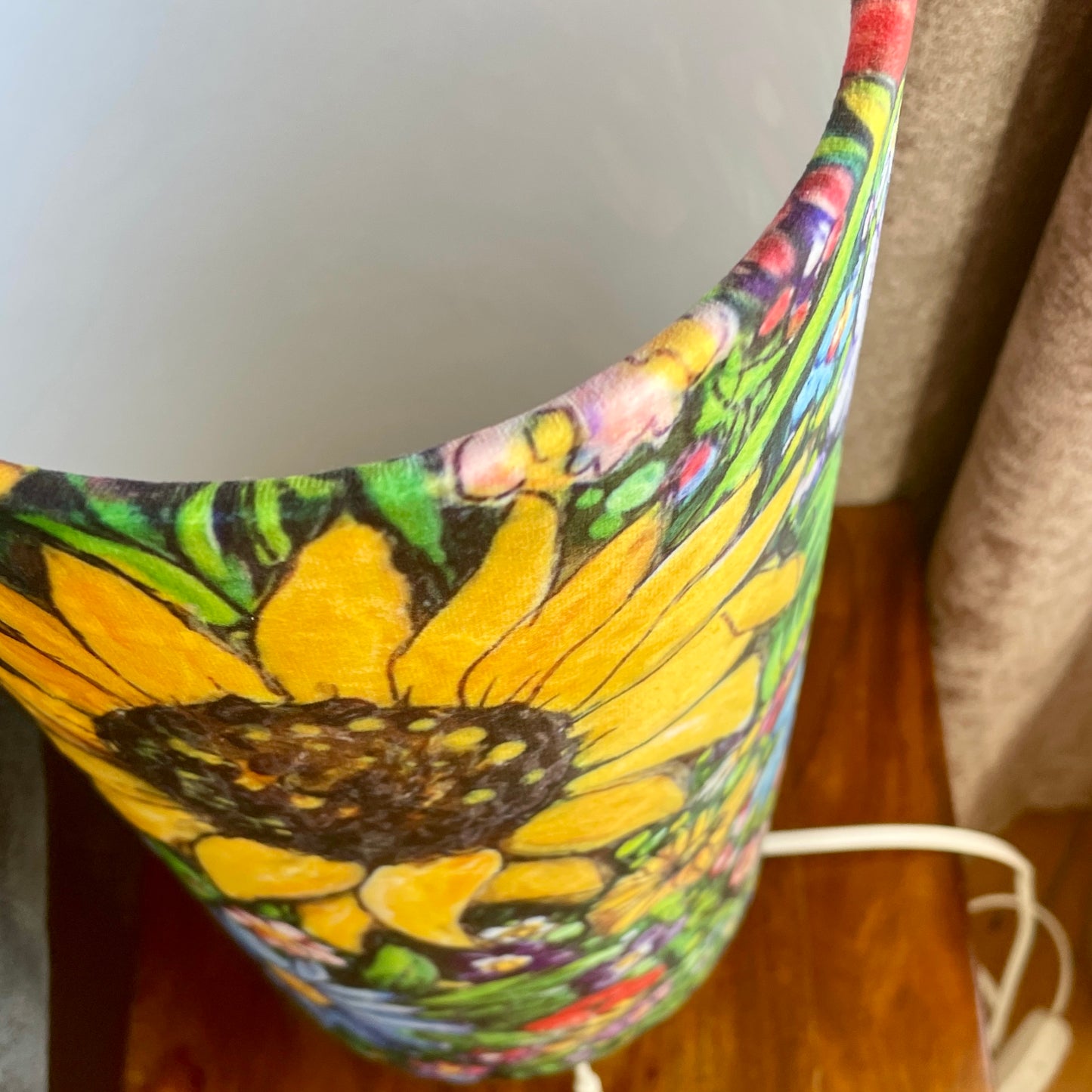 Summertime~ One of a kind fabric table lamp