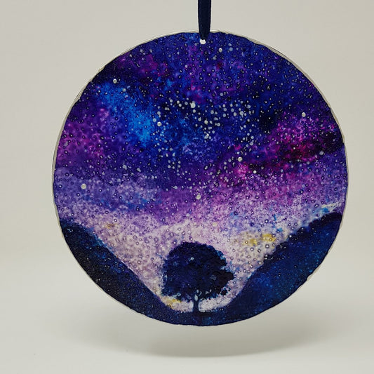 Starry sycamore~ Round suncatcher