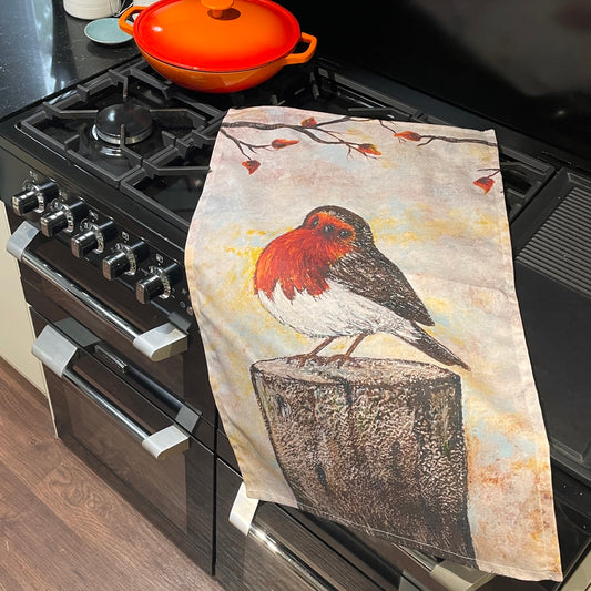 Robin Redbreast~ Tea Towel
