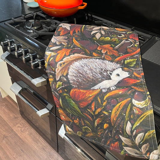Hedgehog~ Tea Towel