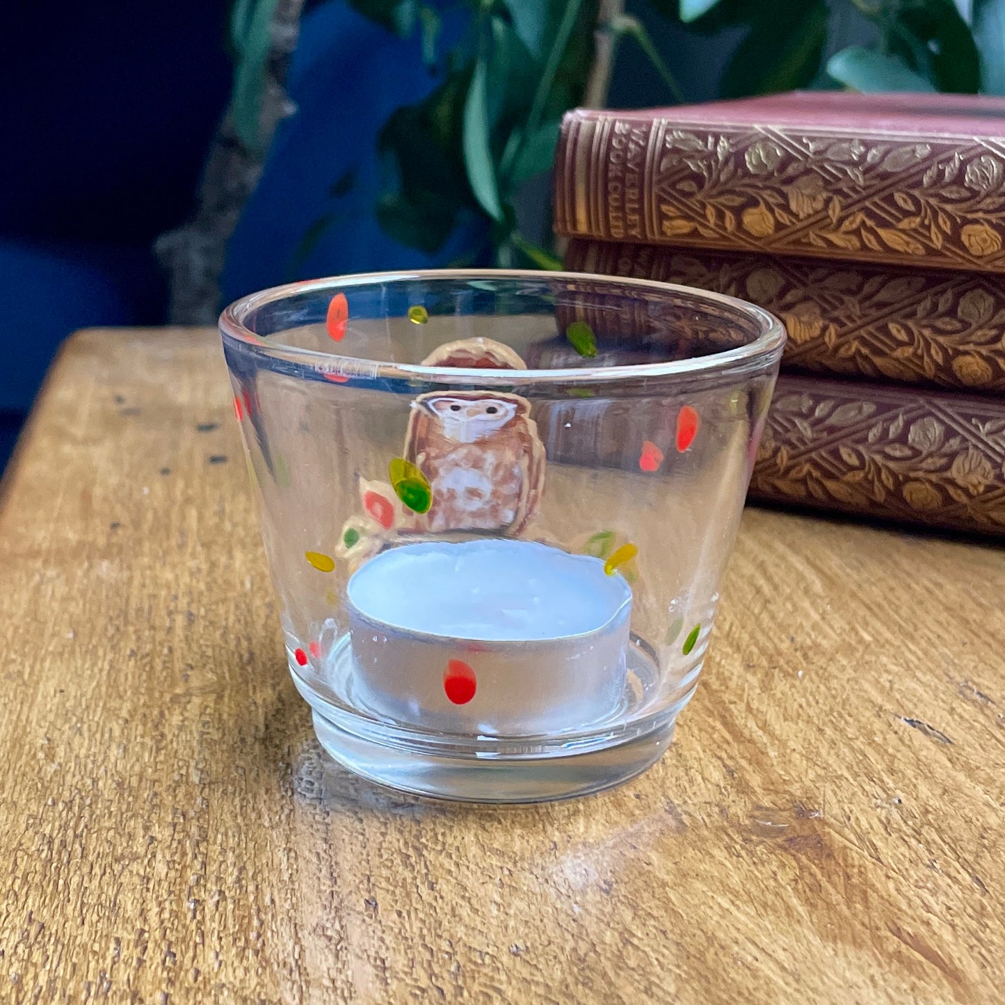 Owl in autumn~ Tealight candleholder