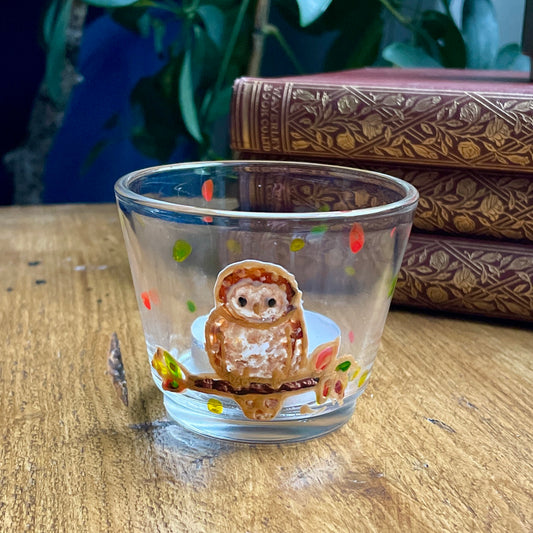 Owl in autumn~ Tealight candleholder