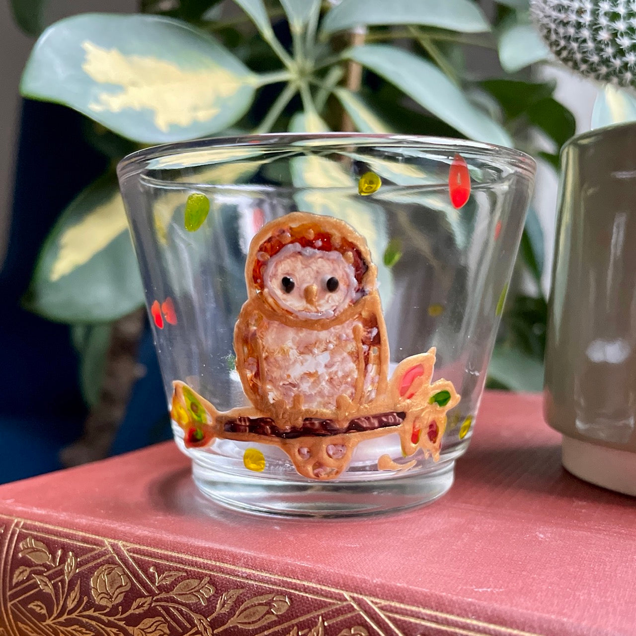 Owl in autumn~ Tealight candleholder