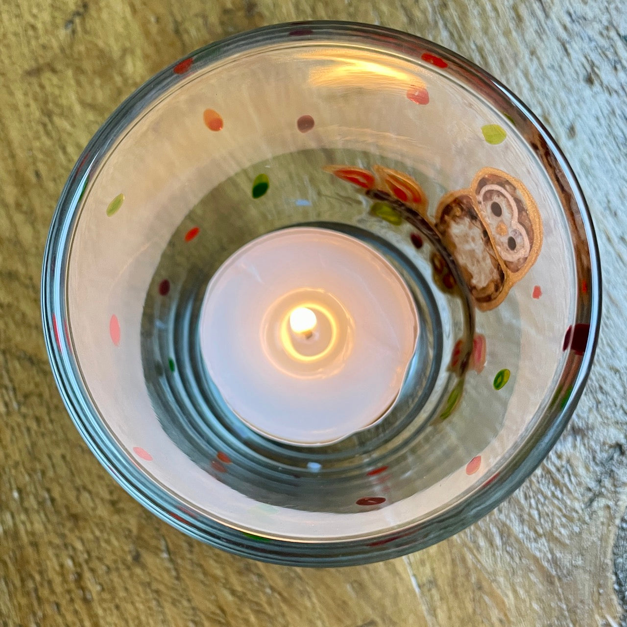 Owl in autumn~ Tealight candleholder
